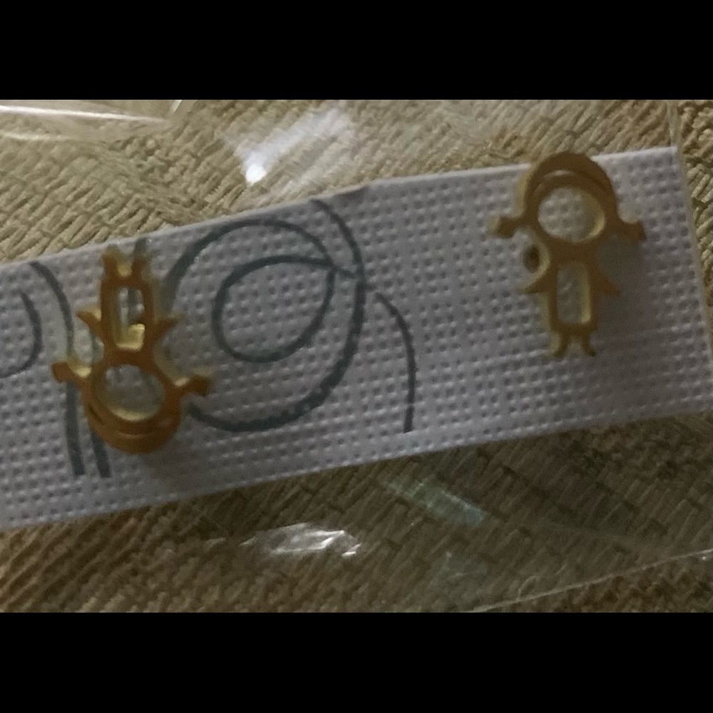 2 pairs earrings Stainless Steel